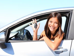 Richmond, VA Driving School Pricing Page Girl in Car